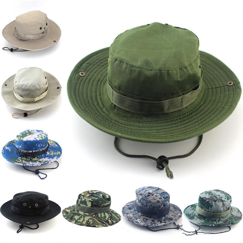 1Pc Men Women Camouflage Bucket Hat With String Fisherman Cap Panama Safari Boonie Sun Hats Cap, An 
1Pc Men Women Camouflage Bucket Hat With String Fisherman Cap Panama Safari Boonie Sun Hats Cap, An