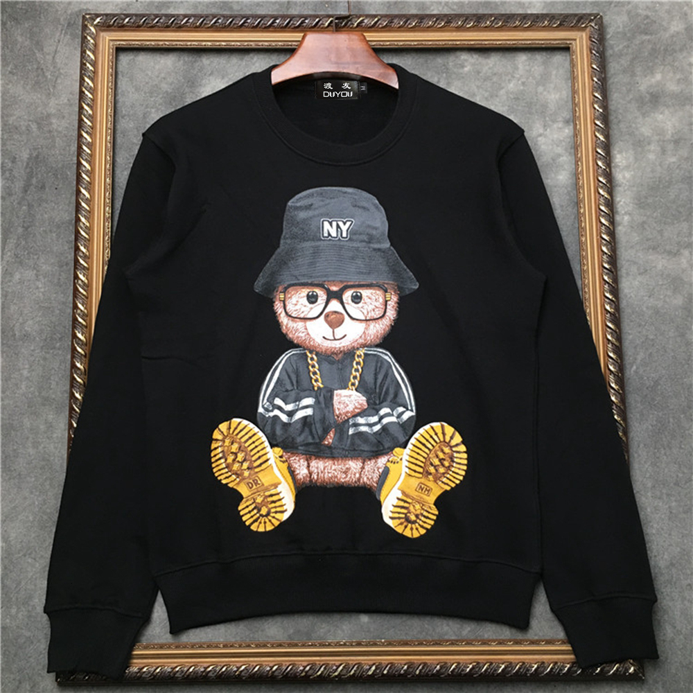 Men's 100% Cotton Black and White Pullover with Cartoon Bear in Cap Print Sweatshirt Men Sweaterwear Dd|41935d537 Blr7
Men's 100% Cotton Black and White Pullover with Cartoon Bear in Cap Print Sweatshirt Men Sweaterwear Dd|41935d537 Blr7