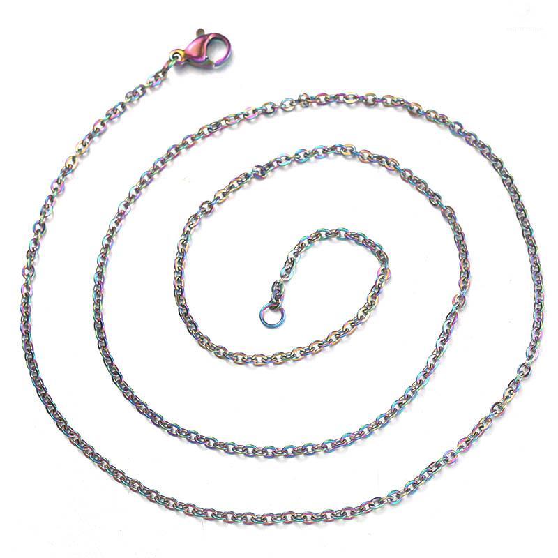 5pcs/lot Rainbow Colored Color Chain Necklace Stainless Steel Snake Chain With Lobster Clasp Twist DIY Necklace 50cm1
5pcs/lot Rainbow Colored Color Chain Necklace Stainless Steel Snake Chain With Lobster Clasp Twist DIY Necklace 50cm1