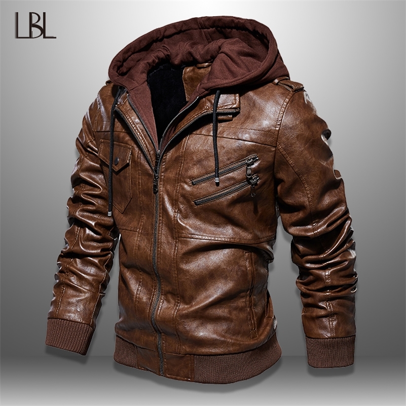 Mens PU Jackets Outwear Leather Hooded Biker Coat Men Cool Motorcycle Jacket Male Winter Autumn Jaquetas De Motocicleta 4XL 201103, Ddt14 red
Mens PU Jackets Outwear Leather Hooded Biker Coat Men Cool Motorcycle Jacket Male Winter Autumn Jaquetas De Motocicleta 4XL 201103, Ddt14 red