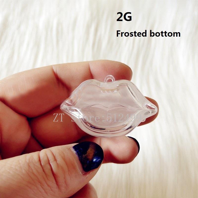 5G Clear Empty Lip Shape Lip Rouge Refillable Container Beauty Cosmetic Lipstick/Lip Sub Pot,Eyeshadow /Blusher Case