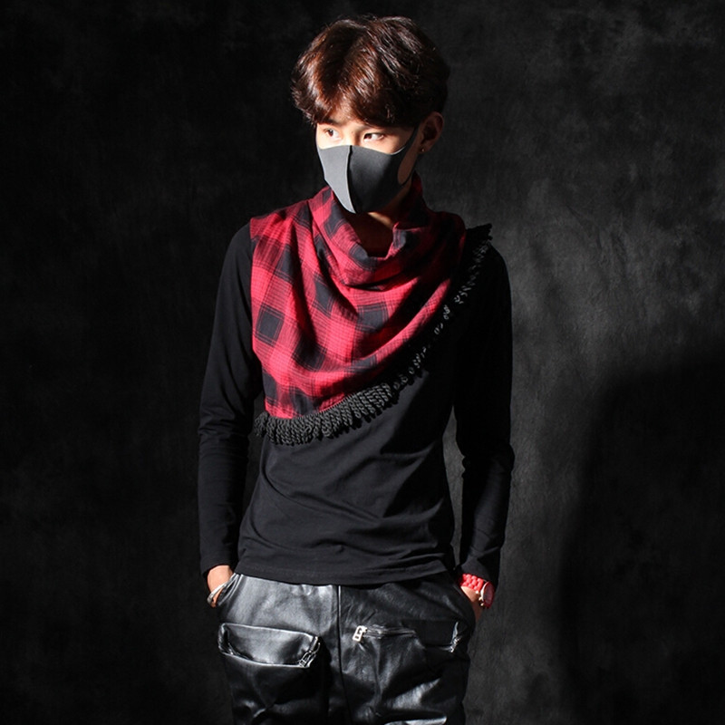 2021 Free Personality Long-sleeve Neckerchief Slim Tops Fit Men Hiphop T-shirts From Club Attire Stage Clothes I86h, Asian size
2021 Free Personality Long-sleeve Neckerchief Slim Tops Fit Men Hiphop T-shirts From Club Attire Stage Clothes I86h, Asian size