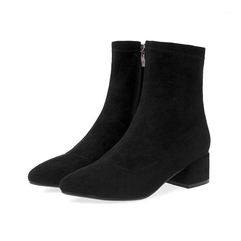 2021 New Autumn Winter Flock Zipper Concise Women Boots Pointed Toe Fashion Square High Heel Ankle Boots Size 34-431, Beige
2021 New Autumn Winter Flock Zipper Concise Women Boots Pointed Toe Fashion Square High Heel Ankle Boots Size 34-431, Beige