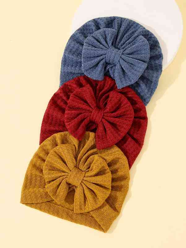 3pcs Baby Bow Knot Decor Hat SHE03