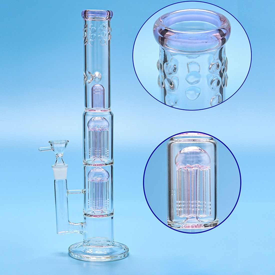 BIG straight 16 inches Pink glass bongs with double arm tree percs water pipe boro dab rigs with 18 mm joint FY2419
BIG straight 16 inches Pink glass bongs with double arm tree percs water pipe boro dab rigs with 18 mm joint FY2419
