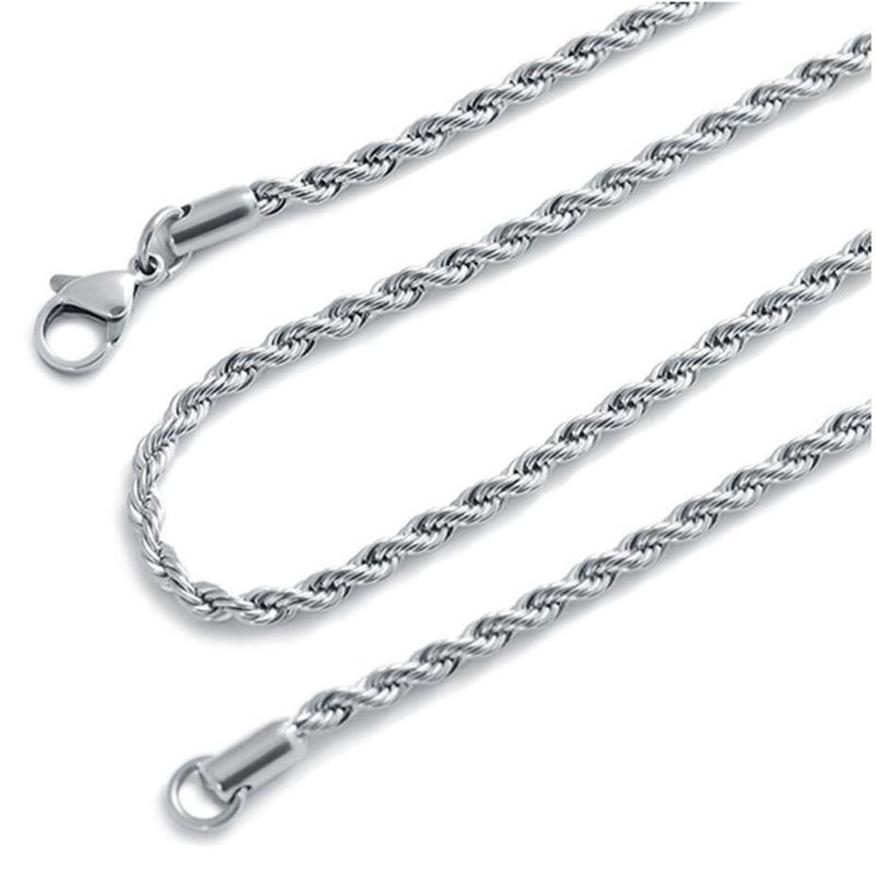 Chains VQYSKO Men Women Stainless Steel Braiding Chain Necklaces Twist Tone 2mm,45-55cm Long
Chains VQYSKO Men Women Stainless Steel Braiding Chain Necklaces Twist Tone 2mm,45-55cm Long