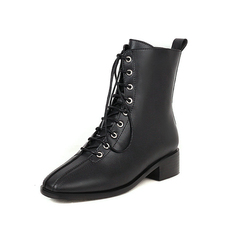 New 2021 Newest Lace Up Ladies Ankle Boots Fashion Square Toe 4cm Thick Med Heels Women Classic Party Basic Shoes Woman 8loy, Black
New 2021 Newest Lace Up Ladies Ankle Boots Fashion Square Toe 4cm Thick Med Heels Women Classic Party Basic Shoes Woman 8loy, Black
