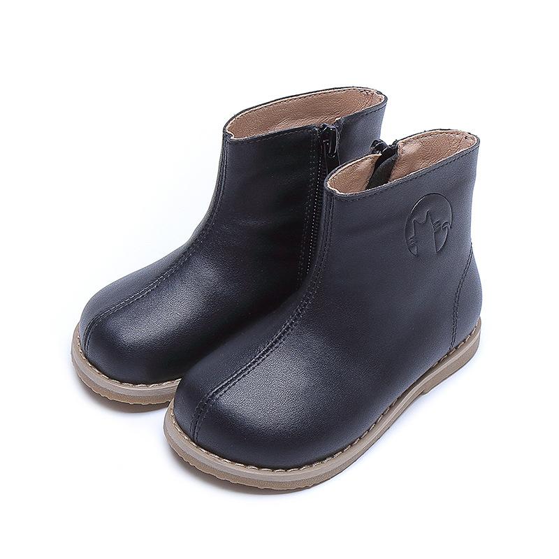 Soft Leather Boys Girls Shoes Comfortable Plush Casual Botas Solid Color Autumn Winter Shoes Kids Boots Short Ankle Boots, Black
Soft Leather Boys Girls Shoes Comfortable Plush Casual Botas Solid Color Autumn Winter Shoes Kids Boots Short Ankle Boots, Black