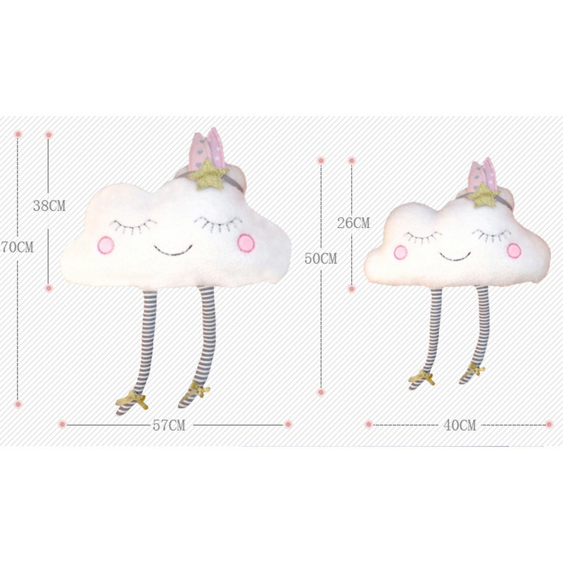 Baby Pillow For Breastfeeding Cloud Pattern Soft Cushion For Newborns Nordic Baby Room Decoration Plush Toys Nursing Pillow LJ201209