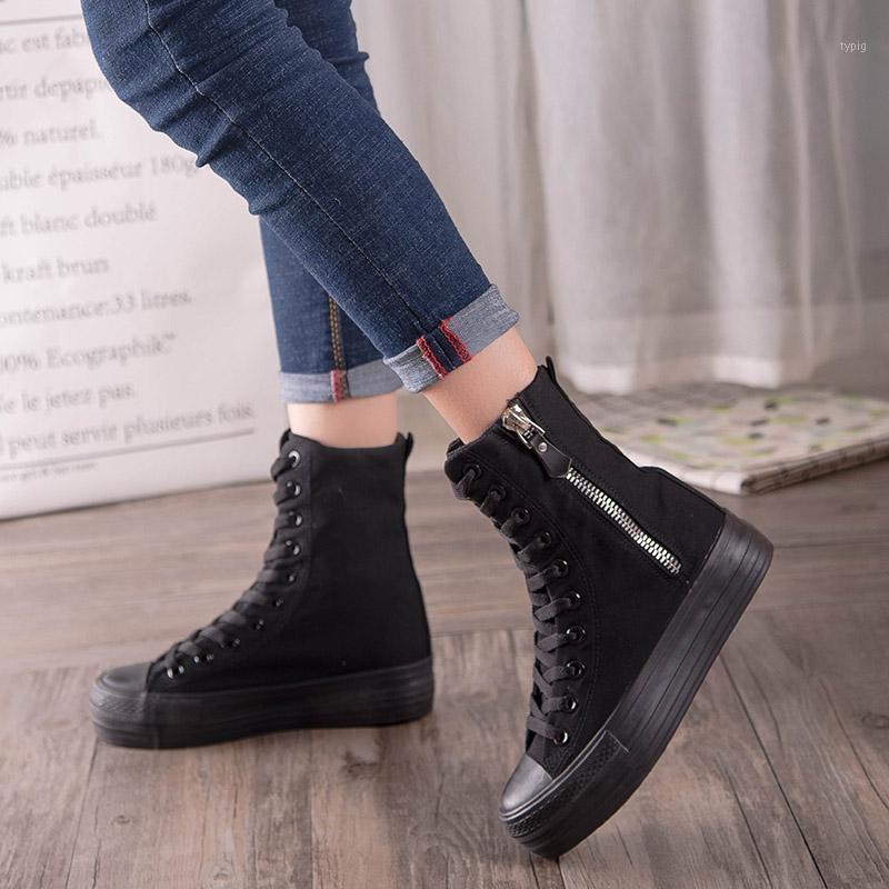 Lace Up Platform Boots Woman Canvas Black Shoes Spring Autumn Fashion Platform Shoes Women White High Quality Boots classic1
Lace Up Platform Boots Woman Canvas Black Shoes Spring Autumn Fashion Platform Shoes Women White High Quality Boots classic1
