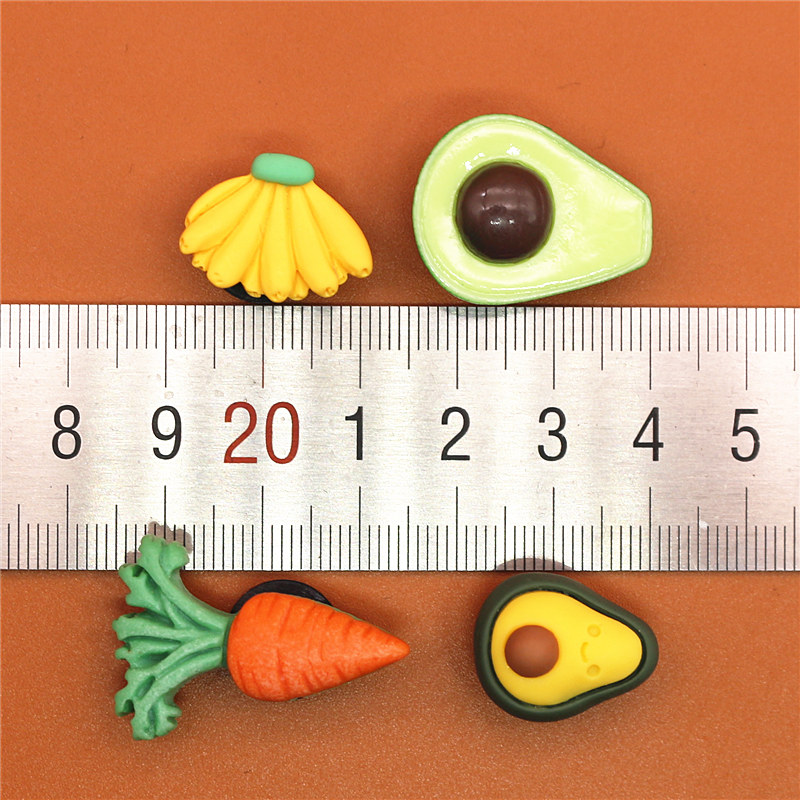 Novel Cute Mini Shoe Charms Accessories Simulation Fruits Vegetables Shoe Decorations Kid's X-mas Gifts