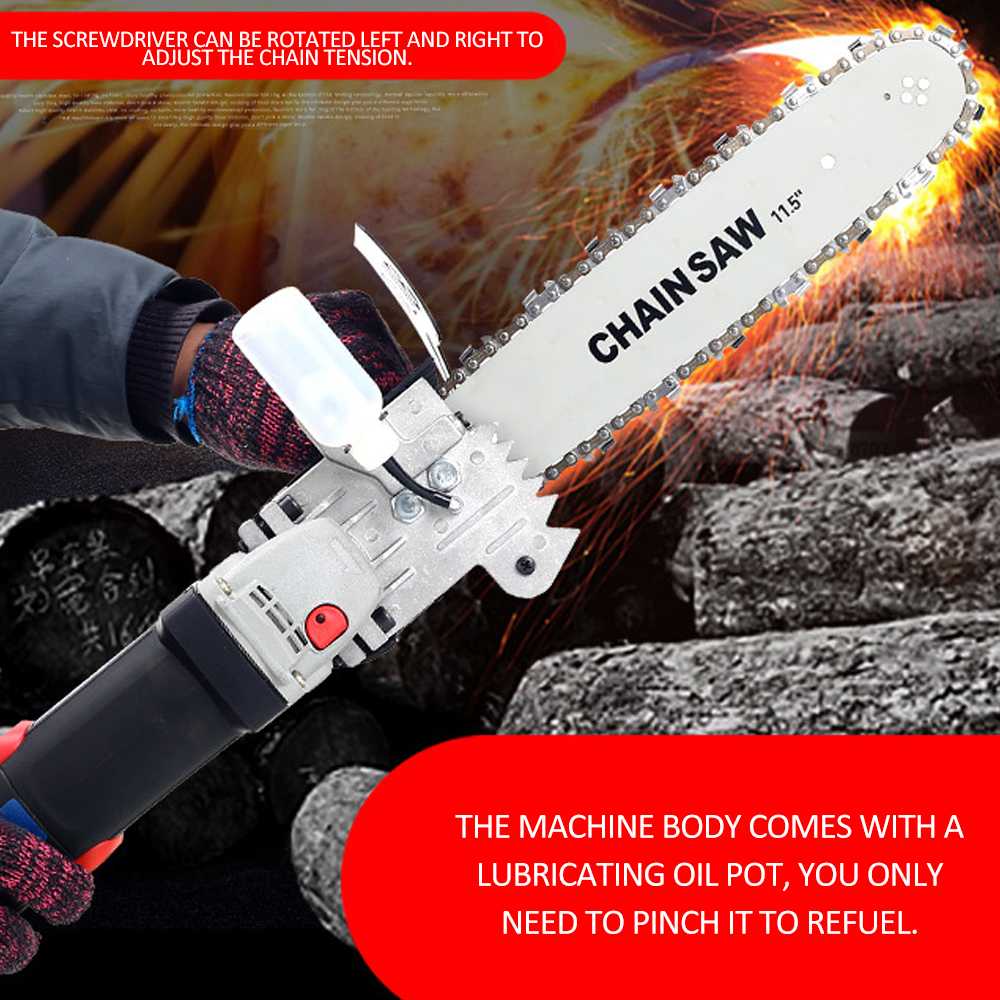 12 Inch Chainsaw Refit Conversion Kit Chainsaw Bracket Set Change Angle Grinder into Chain Saw Woodworking Power Tool
12 Inch Chainsaw Refit Conversion Kit Chainsaw Bracket Set Change Angle Grinder into Chain Saw Woodworking Power Tool
