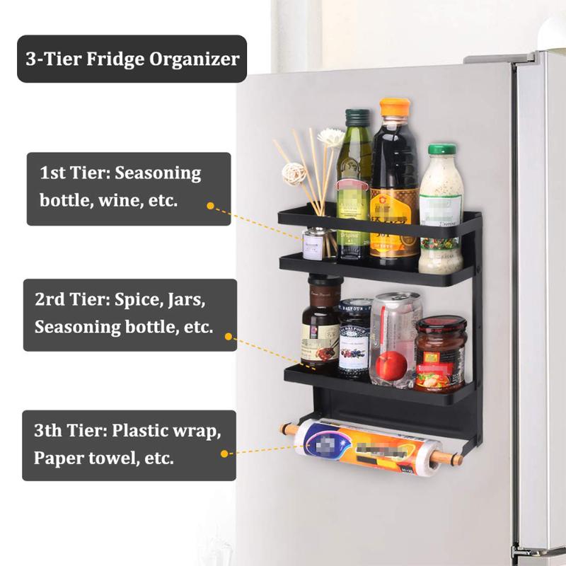 Magnetic Adsorption Refrigerator Side Rack Wall-mounted Multi-function Storage Holder Kitchen Condiment Storage Holder
Magnetic Adsorption Refrigerator Side Rack Wall-mounted Multi-function Storage Holder Kitchen Condiment Storage Holder