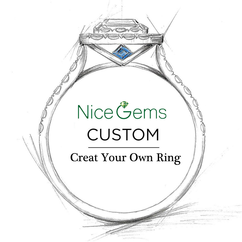 Customize You Own Engagement Ring 0.3ct-12ct Diamond Ruby Emerald Sapphire Ring 9K 10K 14K 18K Gold 201110
