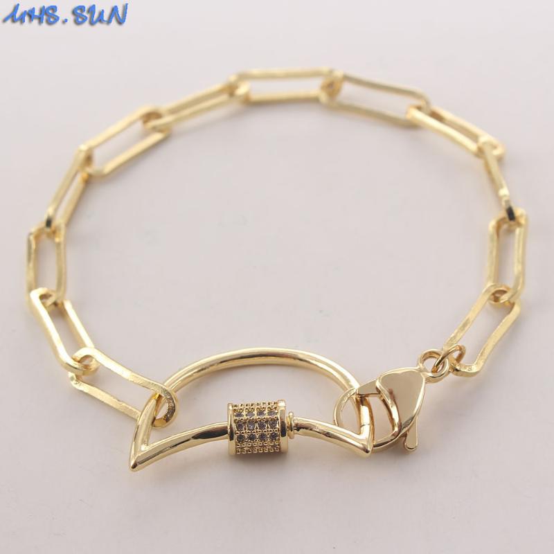 MHS.SUN Gold Color Moon/Star Zircon Paved Pendant Chain Bracelets Fashion Women/Girls Mosaic Zircon Chunky Chain Bracelets
MHS.SUN Gold Color Moon/Star Zircon Paved Pendant Chain Bracelets Fashion Women/Girls Mosaic Zircon Chunky Chain Bracelets