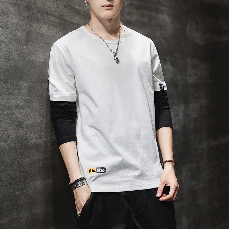 2021 Mens Spring Harajuku Men Clothing Hip-hop Stripe Splicing Tee Top Fake Two Pieces Long Sleeve Man's T-shirt Jn7z, White
2021 Mens Spring Harajuku Men Clothing Hip-hop Stripe Splicing Tee Top Fake Two Pieces Long Sleeve Man's T-shirt Jn7z, White