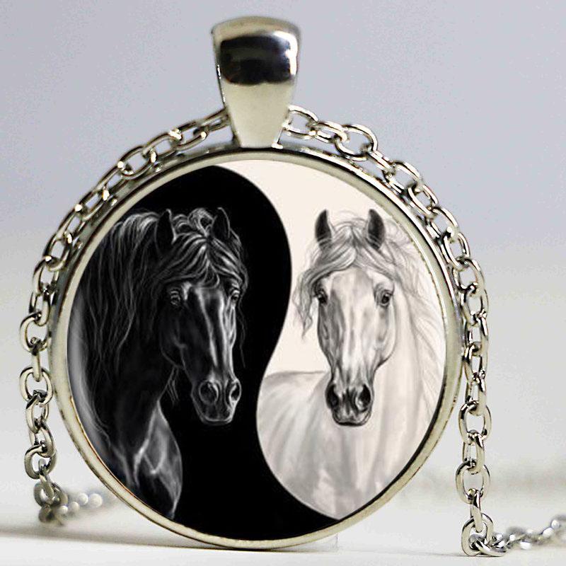 Yin Yang Horse Logo 2 Styles Silver Color Pendant Necklace Long Chian Statement Handmade Necklace For Women
Yin Yang Horse Logo 2 Styles Silver Color Pendant Necklace Long Chian Statement Handmade Necklace For Women