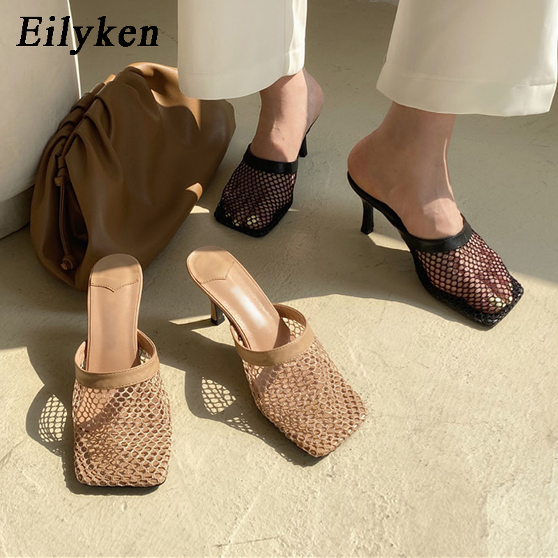 Eilyken New Hollow Breathable Mesh Woman Thin High Heels Slippers Summer Vintage Square Toe Sandals Mules Femme Shoes Pumps T200827, Black
Eilyken New Hollow Breathable Mesh Woman Thin High Heels Slippers Summer Vintage Square Toe Sandals Mules Femme Shoes Pumps T200827, Black