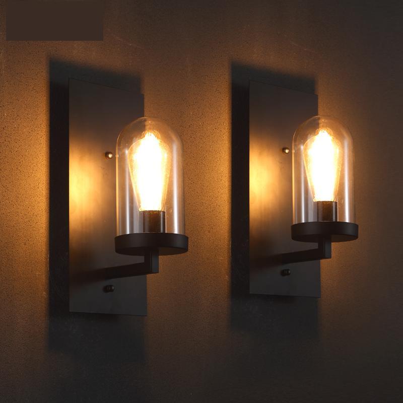Hallway Retro glass cover wall sconce black Industrial Wrought iron wall Lamp corridor Bar Cafe light loft Professional lighting
Hallway Retro glass cover wall sconce black Industrial Wrought iron wall Lamp corridor Bar Cafe light loft Professional lighting