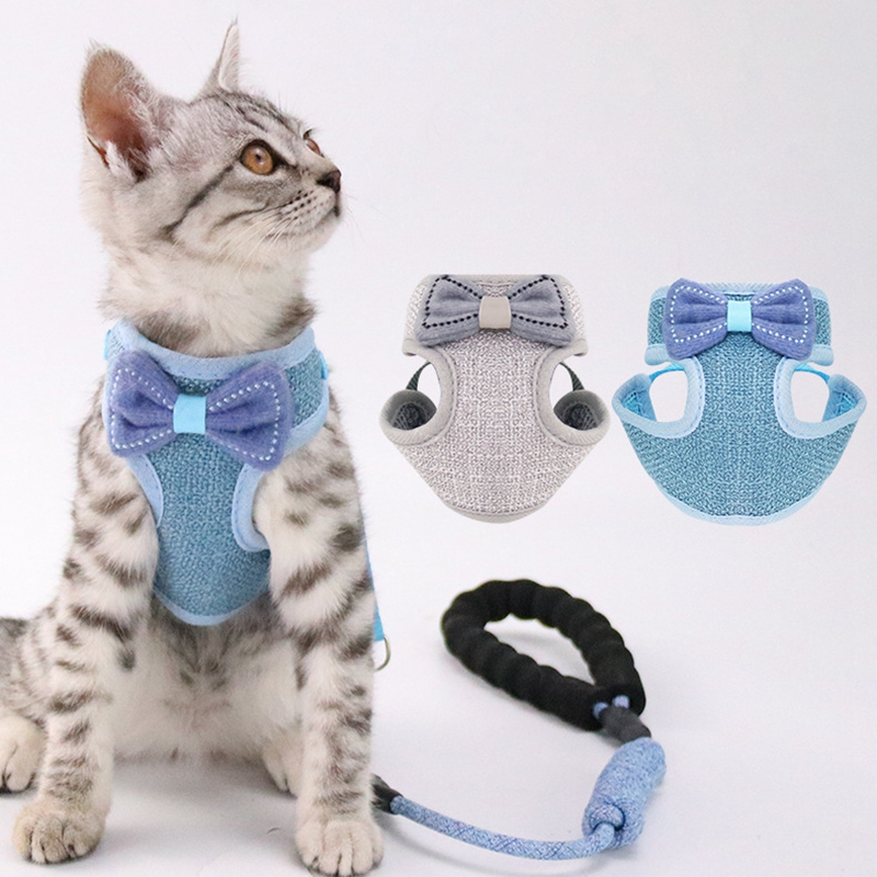 Cat Harness and Leash Lead Rope Adjustable Breathable Mesh Vest Harnesses with Cute Bowknot Design for Cats and Small-sized Dogs
Cat Harness and Leash Lead Rope Adjustable Breathable Mesh Vest Harnesses with Cute Bowknot Design for Cats and Small-sized Dogs