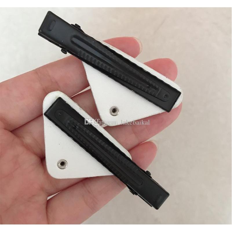 Hair Clips Barrettes Triangle Hair Clip With Stamp Women Girl Leather Letter Fa sqckQZ dhseller2010