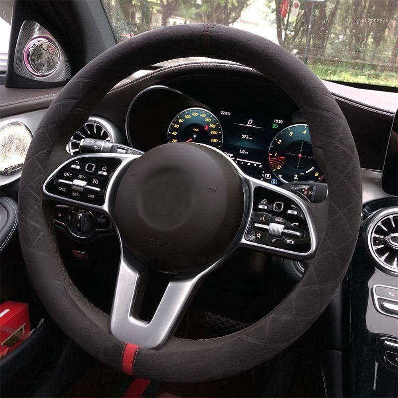 Steering Wheel Covers 37-39cm Universal Auto Suede Cover Round With Stamping Central Mark
Steering Wheel Covers 37-39cm Universal Auto Suede Cover Round With Stamping Central Mark