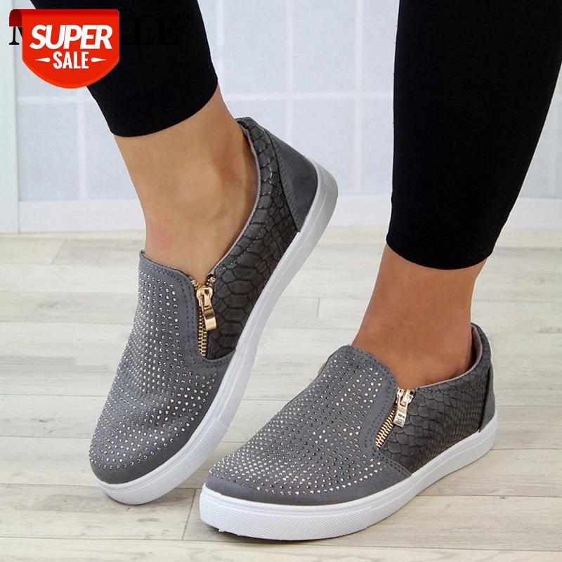 MCCKLE Women Shoes Crystal Slip On Flat Loafers Zipper Embossed leather Ladies Autumn Glitter Platform Fashion Female Moccasins #AB9j, Black
MCCKLE Women Shoes Crystal Slip On Flat Loafers Zipper Embossed leather Ladies Autumn Glitter Platform Fashion Female Moccasins #AB9j, Black