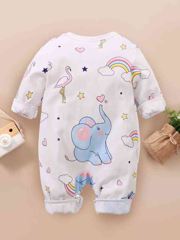 Yierying Baby Girl Cartoon Graphic Jumpsuit SHE