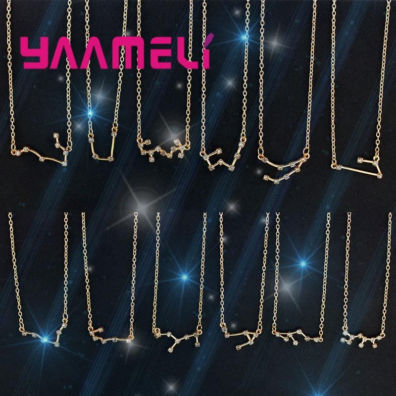 Zodiac Sign 12 Constellation Necklaces & Pendants Cubic Zirconia Choker Necklaces for Women 925 Sterling Silver Jewelry
Zodiac Sign 12 Constellation Necklaces & Pendants Cubic Zirconia Choker Necklaces for Women 925 Sterling Silver Jewelry