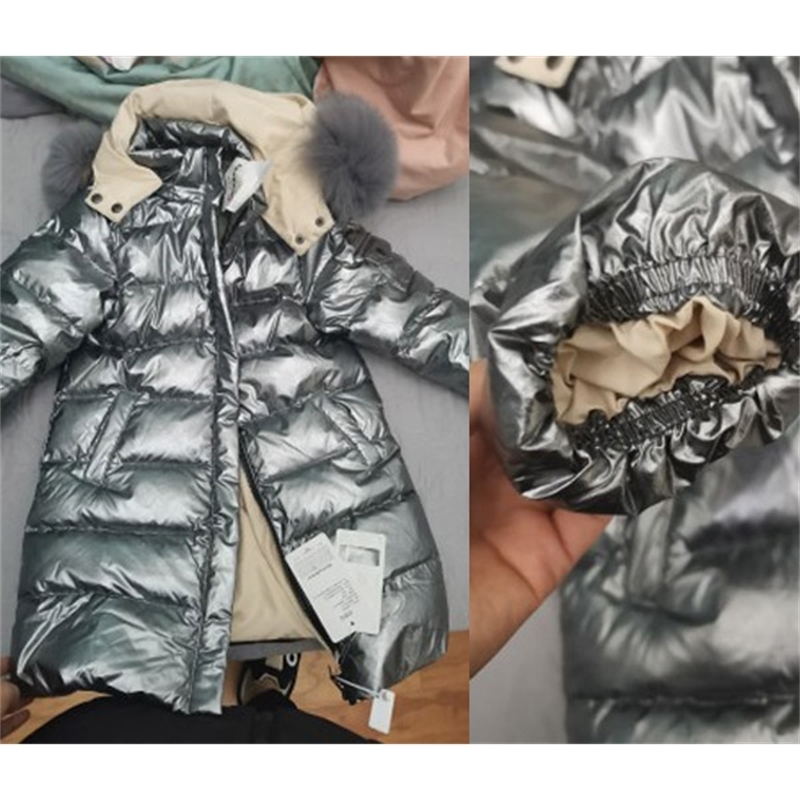 Children Girl boy Winter real fur thickened down jackets 90 down Long Coat jacket overcoat 2-12Y baby kids clothing -30 outwear 201102