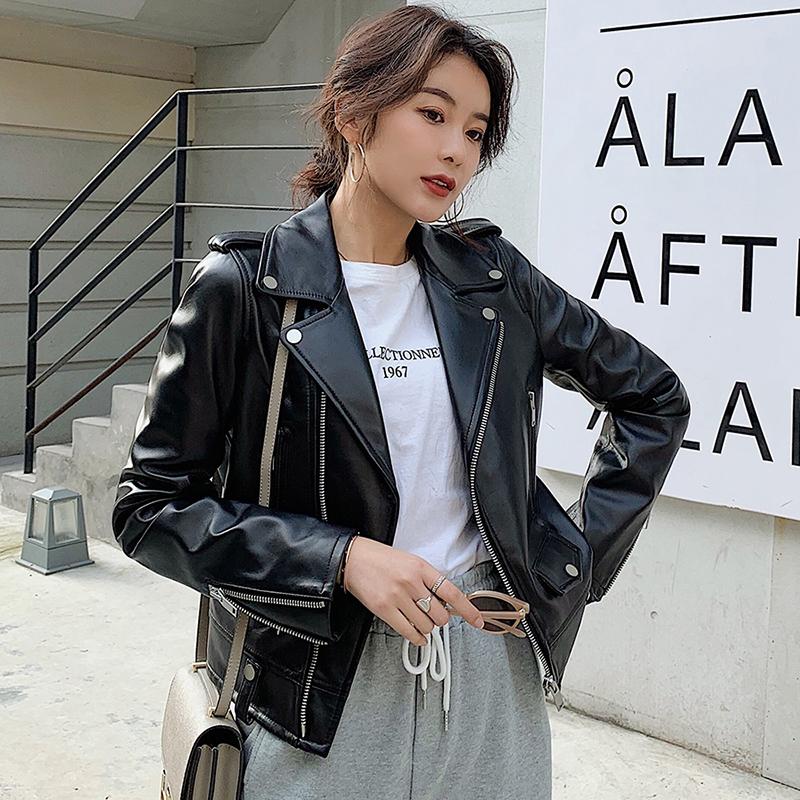 Women Plus Size Sheepskin Genuine Leather Jackets Autumn Slim Motorcycle Biker Jacket Ladies Real Leather Coats Chaqueta Mujer, Black
Women Plus Size Sheepskin Genuine Leather Jackets Autumn Slim Motorcycle Biker Jacket Ladies Real Leather Coats Chaqueta Mujer, Black