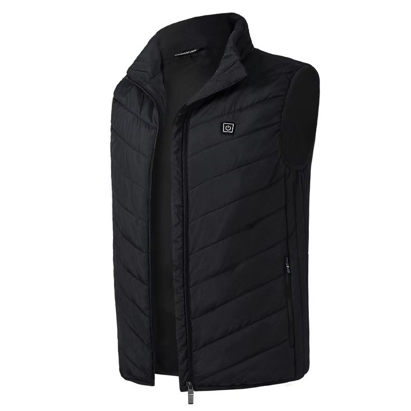 Men USB Three-speed intelligent heating Vest Jacket Men Winter Electric Thermal Clothing Waistcoat For Sports Hiking 201120