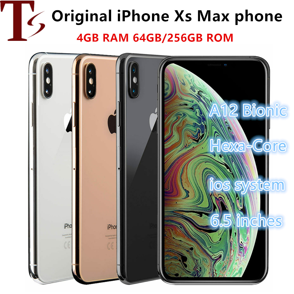 Original Apple iPhone XS Max Phone 6.5" Unlocked 4GB RAM 64GB/256GB refurbished Smartphone Phone 1pc, Gold
Original Apple iPhone XS Max Phone 6.5" Unlocked 4GB RAM 64GB/256GB refurbished Smartphone Phone 1pc, Gold