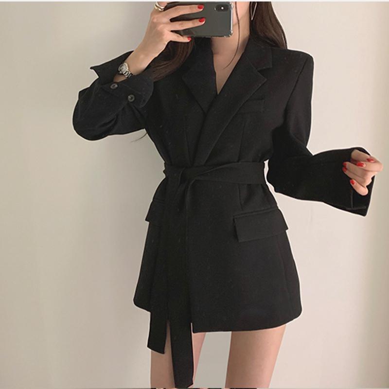 Autumn Women' Formal Blazer Coat Notched Sashes Office Ladies Jackets Dress Female 2021 Solid Elegant Slim Blazers Outerwear, Black
Autumn Women' Formal Blazer Coat Notched Sashes Office Ladies Jackets Dress Female 2021 Solid Elegant Slim Blazers Outerwear, Black