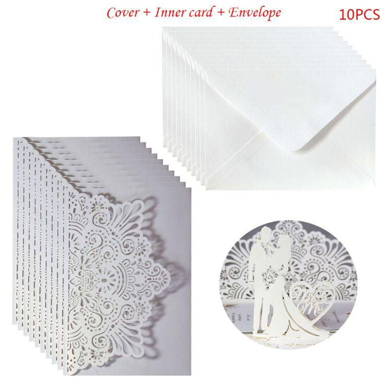 10 Pcs 3D European Style Wedding Invitation Card with Envelope Kits Party Supply E56E
10 Pcs 3D European Style Wedding Invitation Card with Envelope Kits Party Supply E56E