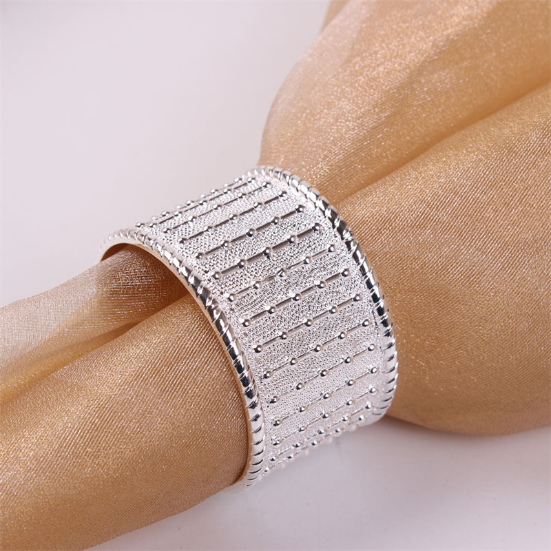 Wed Silver Gold Napkin Ring Holder