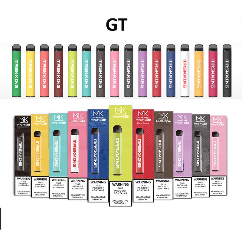 Top selling maskking high GT disposable vape pen device 500Puffs pod carts 12 colors e cig
Top selling maskking high GT disposable vape pen device 500Puffs pod carts 12 colors e cig