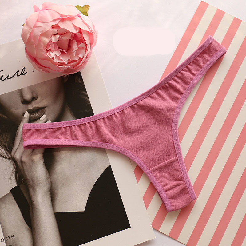 Girl Solid Color G String Teenage Underwear Panties Girl Thong Cotton Bandage Calcinhas Breathable Young Girls Lingerie Y0126