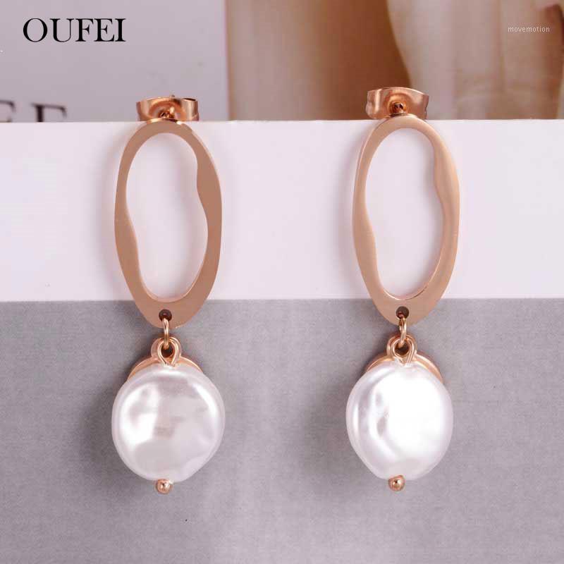 OUFEI Rose Gold Pearl Geometric Drop Earrings For Women Stainless Steel Earrings 2020 Fashion Jewelry Accessories Free Shipping1
OUFEI Rose Gold Pearl Geometric Drop Earrings For Women Stainless Steel Earrings 2020 Fashion Jewelry Accessories Free Shipping1