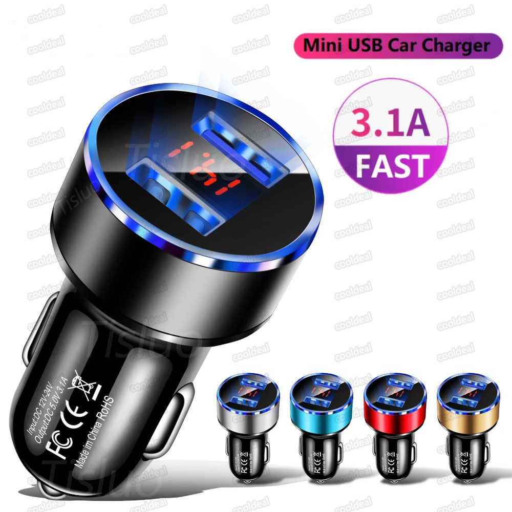 3.1A Dual USB Car Charger With LED Display Universal Mobile Phone Car-Charger for Xiaomi Samsung S8 iPhone 6s 7 8 Plus 11 Tablet
3.1A Dual USB Car Charger With LED Display Universal Mobile Phone Car-Charger for Xiaomi Samsung S8 iPhone 6s 7 8 Plus 11 Tablet