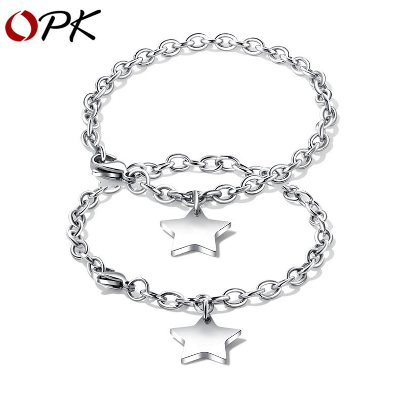 OPK Couple bracelet bangle Stainless steel Sweet star Bracelet Link Chain For Couple Gift Health LoverJewelry
OPK Couple bracelet bangle Stainless steel Sweet star Bracelet Link Chain For Couple Gift Health LoverJewelry