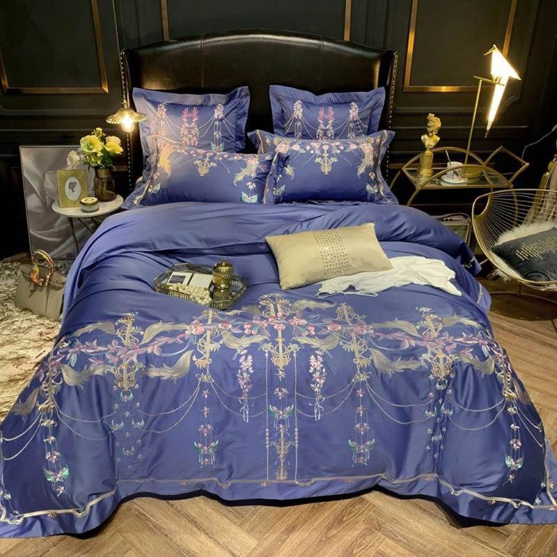 Papa&Mima Purple European Golden Egyptian Cotton Bedding Set Embroidery Queen King Size Duvet Cover Fitted Sheet Pillow Shams, 20205027
Papa&Mima Purple European Golden Egyptian Cotton Bedding Set Embroidery Queen King Size Duvet Cover Fitted Sheet Pillow Shams, 20205027