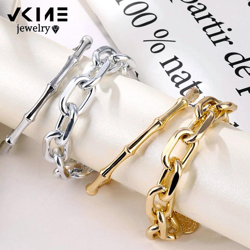 VKME Punk Miami Curb Cuban Thick Bracelets Bangles Carved Coin Pendant Gold Color Chunky Bamboo Bracelet Jewelry
VKME Punk Miami Curb Cuban Thick Bracelets Bangles Carved Coin Pendant Gold Color Chunky Bamboo Bracelet Jewelry