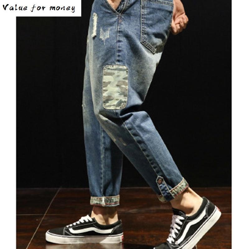 Fashion Ripped Patchwork Men's Jeans Boys Loose Casual Holes Ankle-Length Harem Pants Jeans Trousers Large Size 28-42, 5187 deep blue
Fashion Ripped Patchwork Men's Jeans Boys Loose Casual Holes Ankle-Length Harem Pants Jeans Trousers Large Size 28-42, 5187 deep blue
