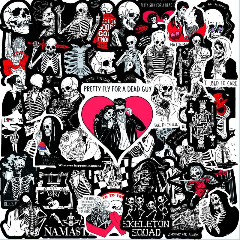 50Pcs/Lot Cool Skull Love Stickers for Car Laptop PVC Backpack Water Bottle Pad Bicycle Waterproof Decal Sticker
50Pcs/Lot Cool Skull Love Stickers for Car Laptop PVC Backpack Water Bottle Pad Bicycle Waterproof Decal Sticker
