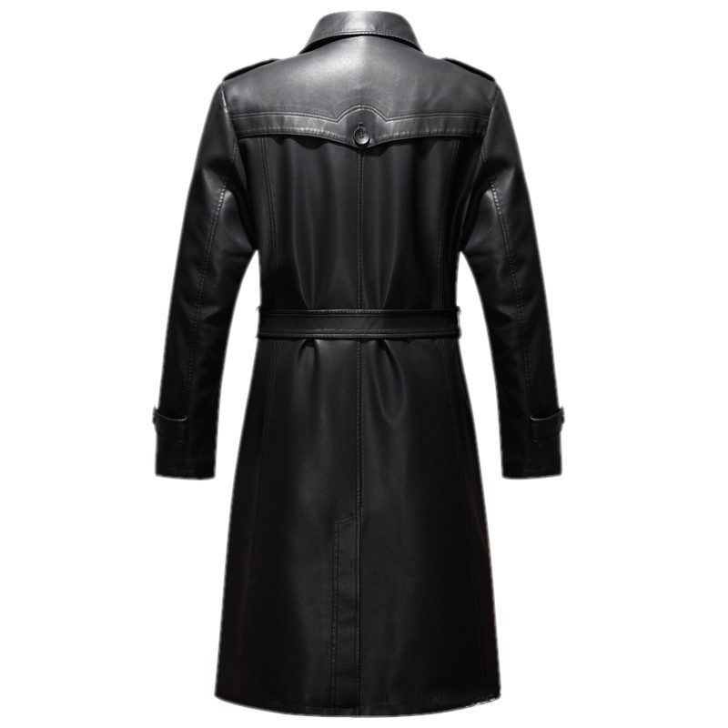 Real Leather Sheepskin Mens Leather Jacket Coats Windbreaker Plus Size 5XL European Russia Male Genuine Leather Trench Coat A589 201127