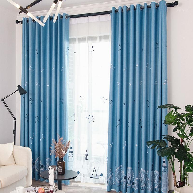Nordic Style Curtains for Living Room Bedroom Embroidered Blue ImitationCotton and Linen Fabric Curtain Stylish Tulle Customized1
Nordic Style Curtains for Living Room Bedroom Embroidered Blue ImitationCotton and Linen Fabric Curtain Stylish Tulle Customized1