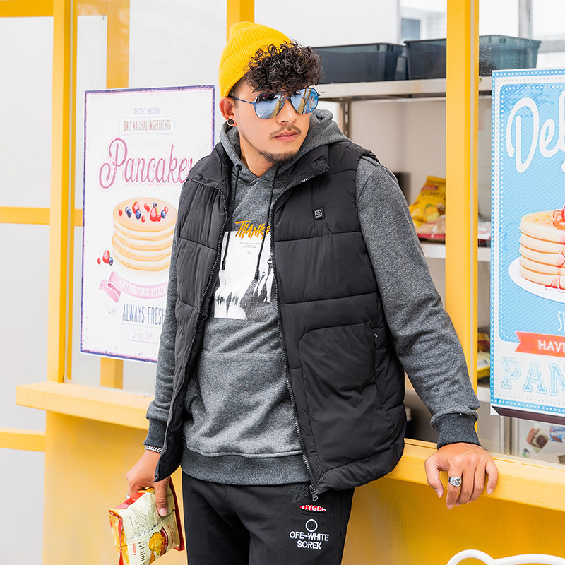 Big Size Men Women Outdoor USB Heating Vest Jacket Winter Flexible Electric Thermal Clothing Waistcoat T200117