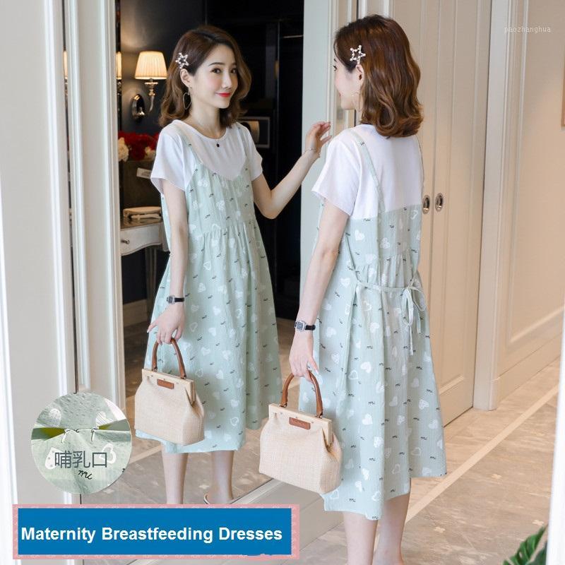 Maternity Breastfeeding Dresses Pregnant Women Fake two piece Print Maternity Dress Comfy Nursing Cotton Dress Summer1, Light green
Maternity Breastfeeding Dresses Pregnant Women Fake two piece Print Maternity Dress Comfy Nursing Cotton Dress Summer1, Light green