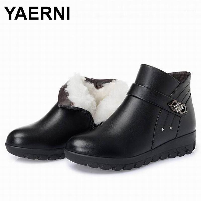 YAERNI 2020 Fashion Shoes Woman Genuine Leather Wedges Ankle Boots Winter Casual Wool Warm Snow Boots Women Shoes E6791, Black fur lining
YAERNI 2020 Fashion Shoes Woman Genuine Leather Wedges Ankle Boots Winter Casual Wool Warm Snow Boots Women Shoes E6791, Black fur lining